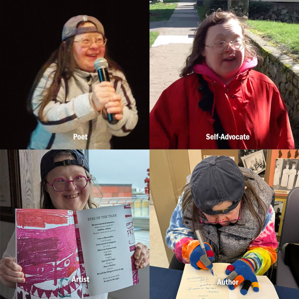 The Top Ten Countdown wouldn't be complete without mentioning the four vocations Teresa has found: poet, self-advocate, artist and author.