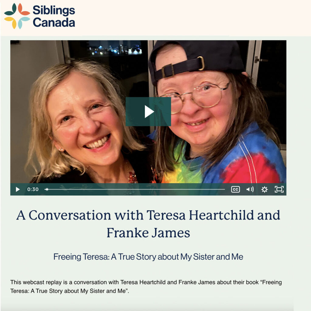 Two sisters: Franke James and Teresa Heartchild hug each other