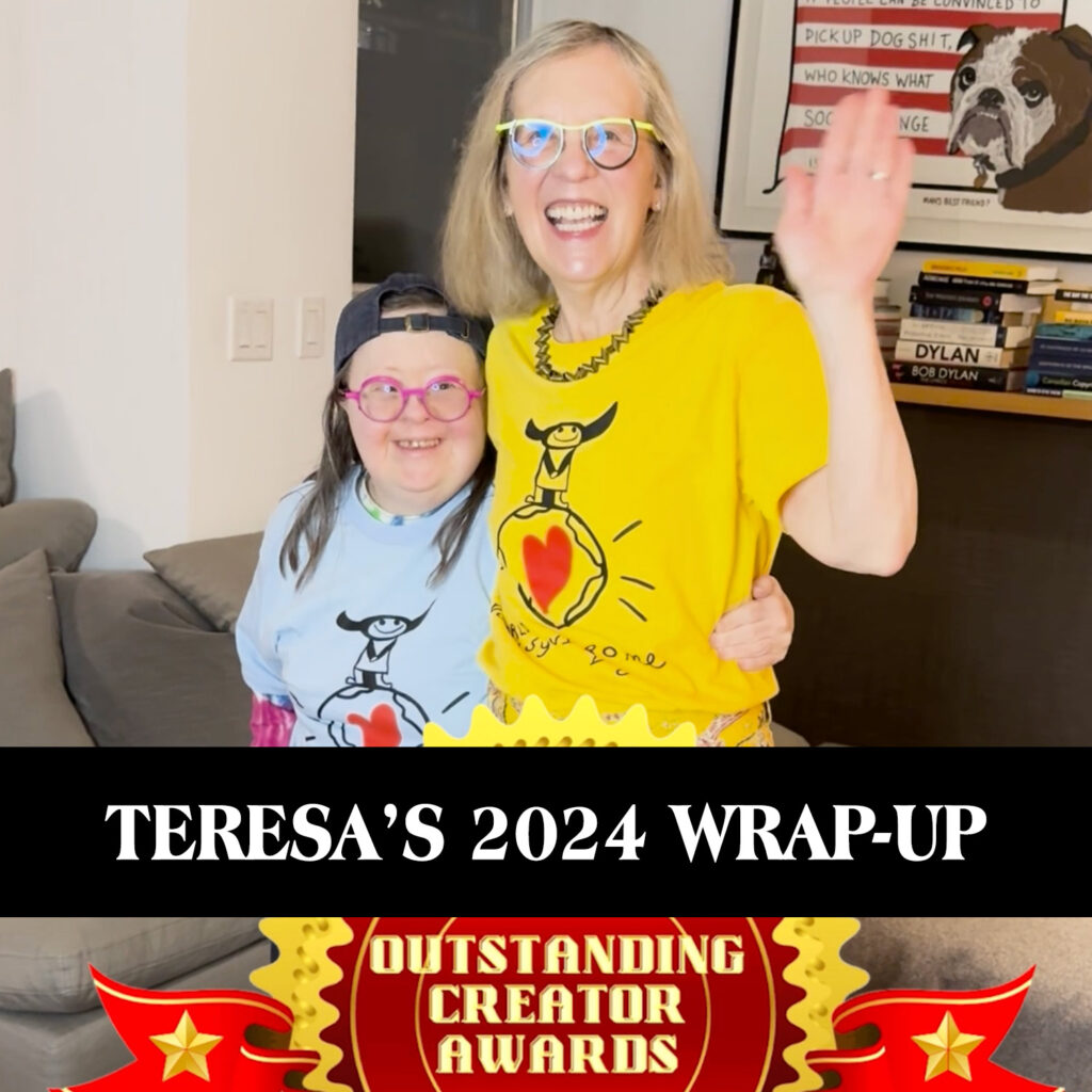 Sisters Teresa and Franke smile and wave in the 2024 wrap up